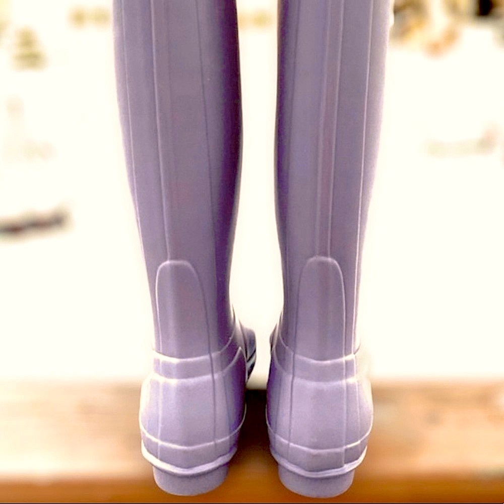 NWT Hunter Original Tall Matte Purple Rain Boot - Picture 5 of 9